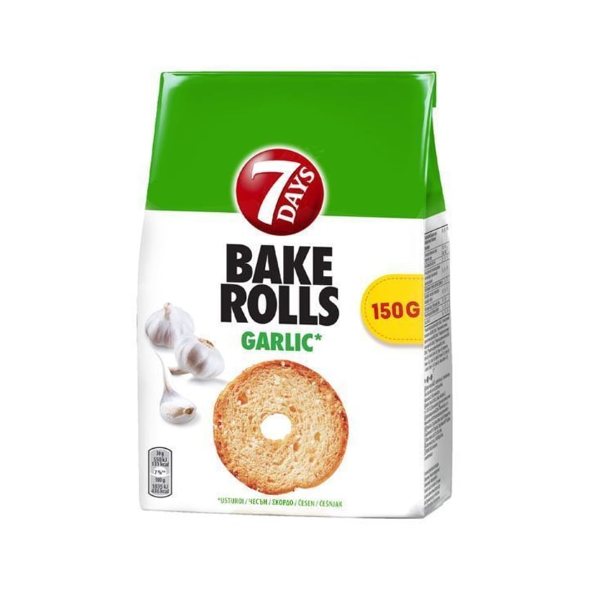 7Days Mini Bake Rolls Σκόρδο 150g