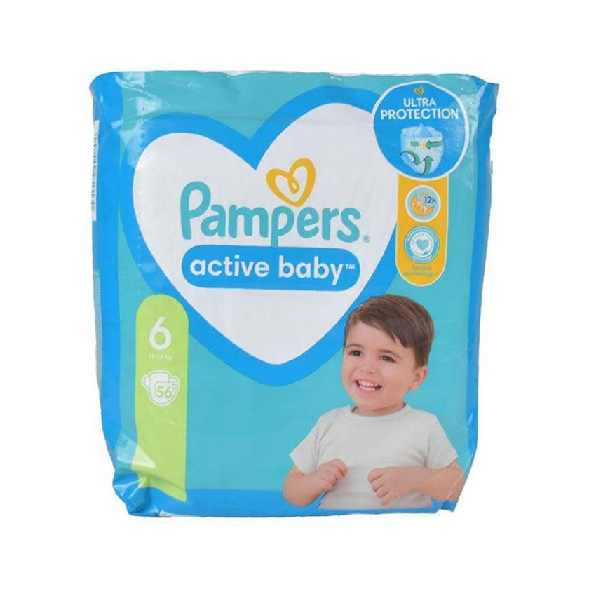 Pampers Active Baby Βρεφικές Πάνες Νo6 13-18kg 56τεμ