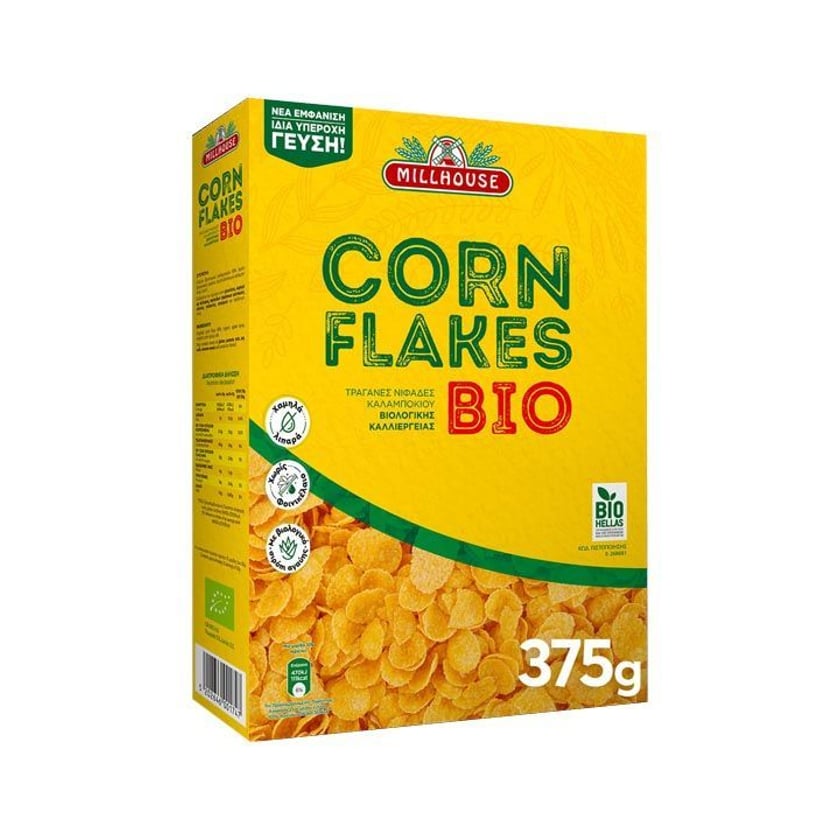 Millhouse Δημητριακά Corn Flakes Bio 375g