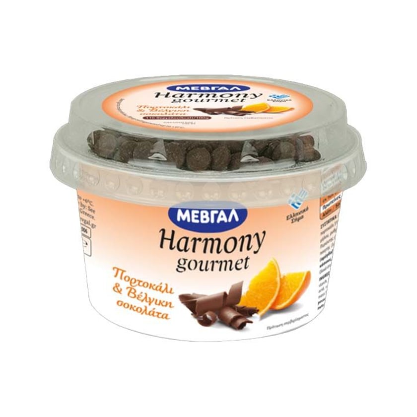 Μεβγάλ Harmony Gourmet Επιδόρπιο Γιαουρτιού Πορτοκάλι & Βέλγικη Σοκολάτα 160g