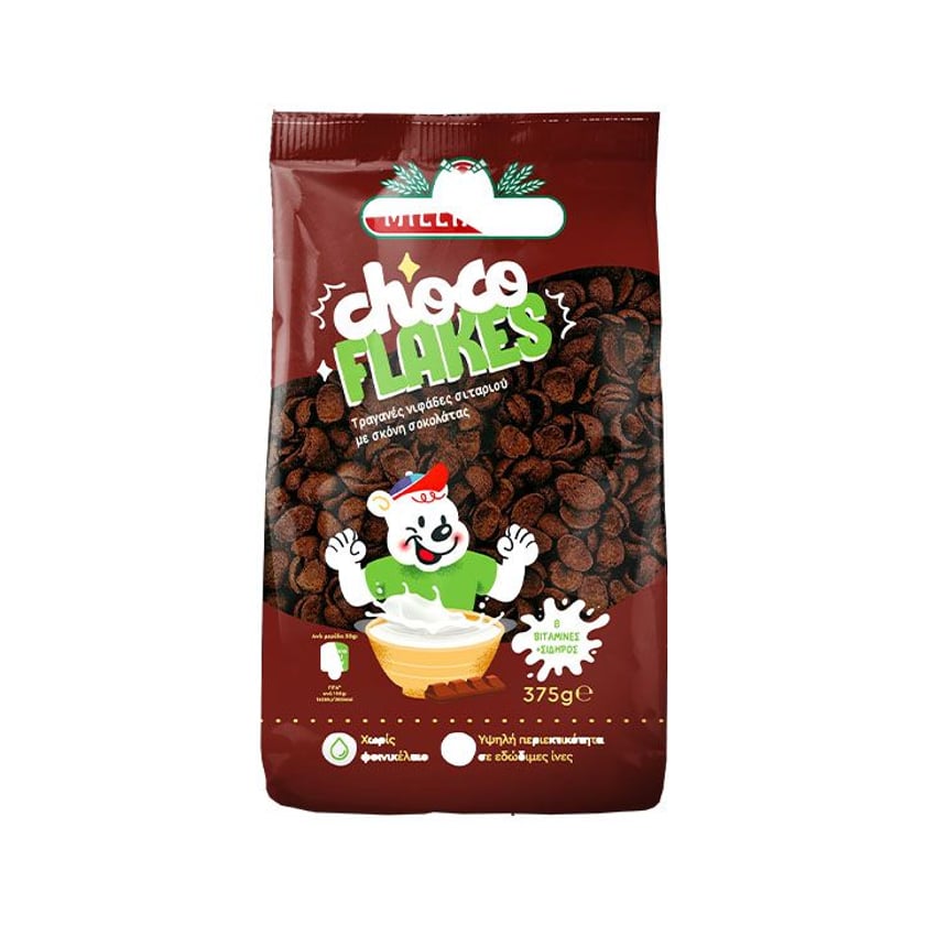 Millhouse Δημητριακά Choco Flakes 375g