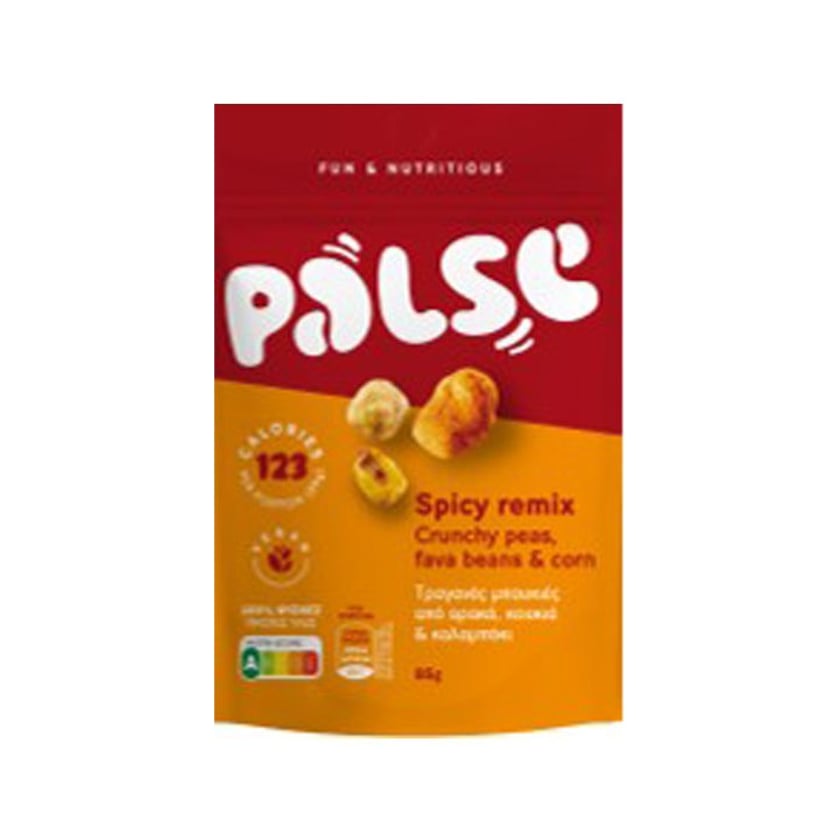 Palse Τραγανές Μπουκιές από Αρακά, Κουκιά & Καλαμπόκι Spicy Remix 85g