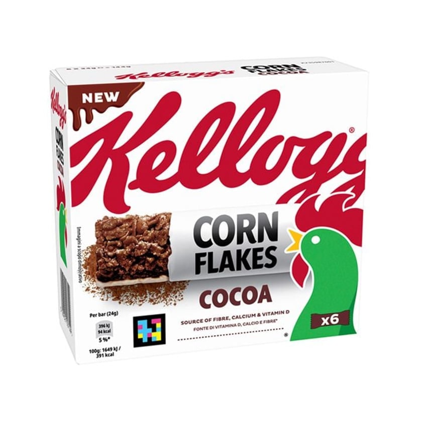 Kellogg`s Corn Flakes Μπάρες Δημητριακών Cocoa 6x24g