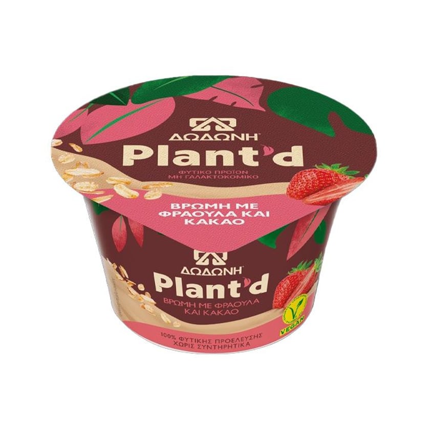 Δωδώνη Plant'd Φυτικό Επιδόρπιο Βρώμη με Φράουλα & Κακάο 150g