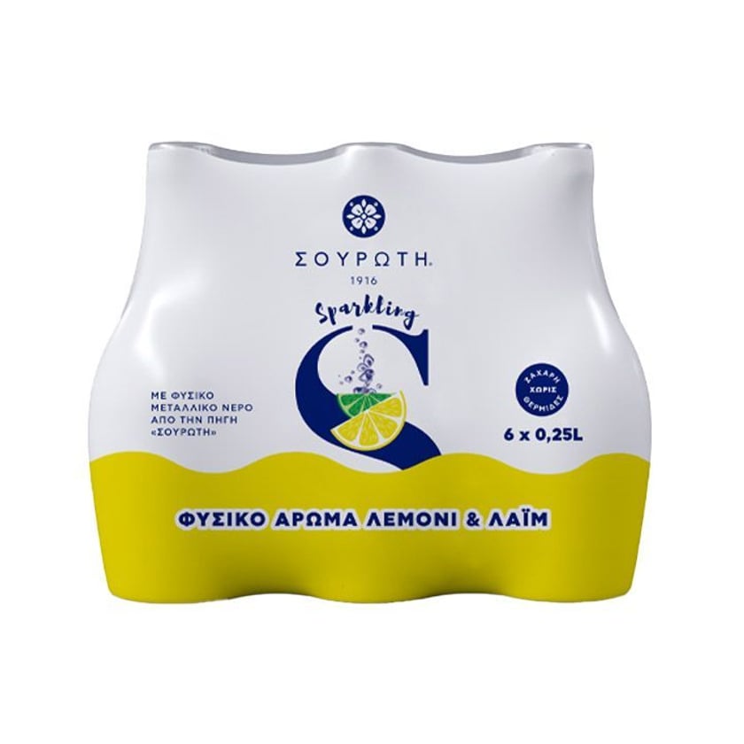 Σουρωτή Ανθρακούχο Νερό Λεμόνι & Lime 6x250ml