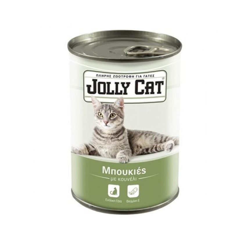 Jolly Cat Υγρή Τροφή για Γάτες Μπουκιές με Κουνέλι 405g