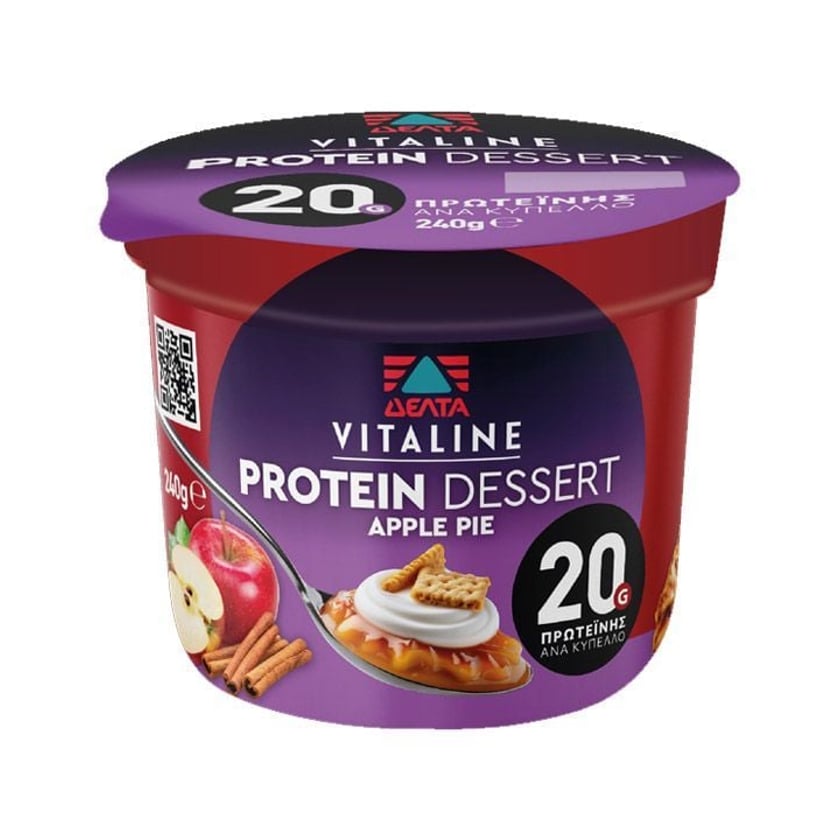 Δέλτα Vitaline Protein Dessert Apple Pie 240g