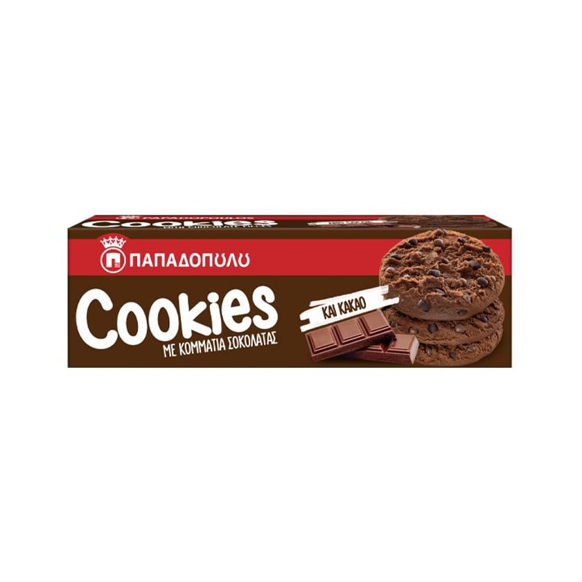 Παπαδοπούλου Cookies με Διπλή Σοκολάτα 180g