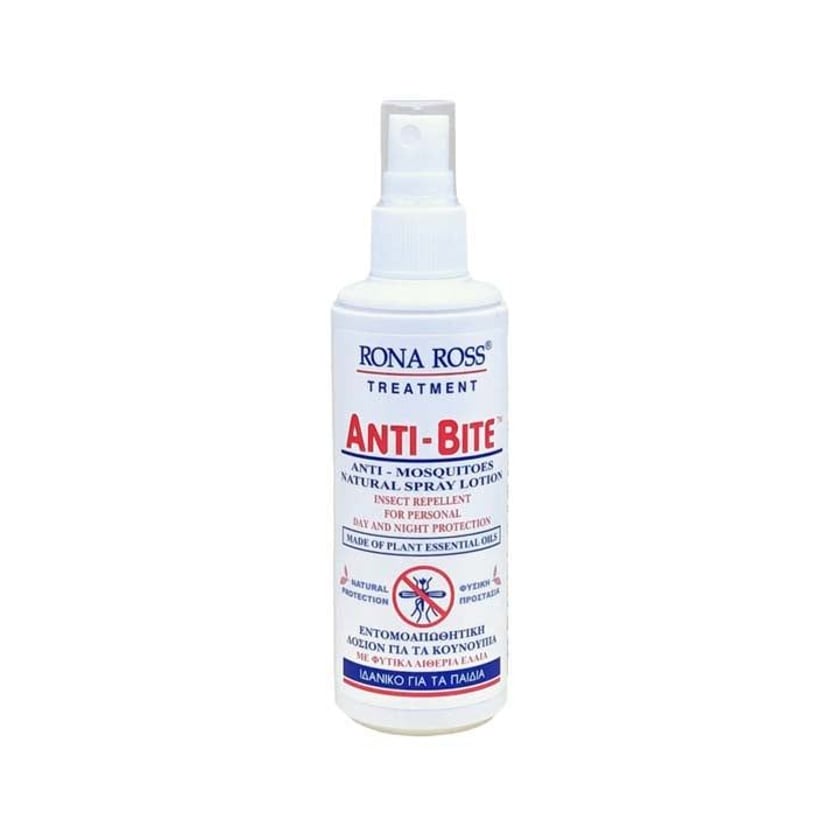 Rona Ross Anti-Bite Spray Εντομοαπωθητική Lotion για τα Κουνούπια 120ml