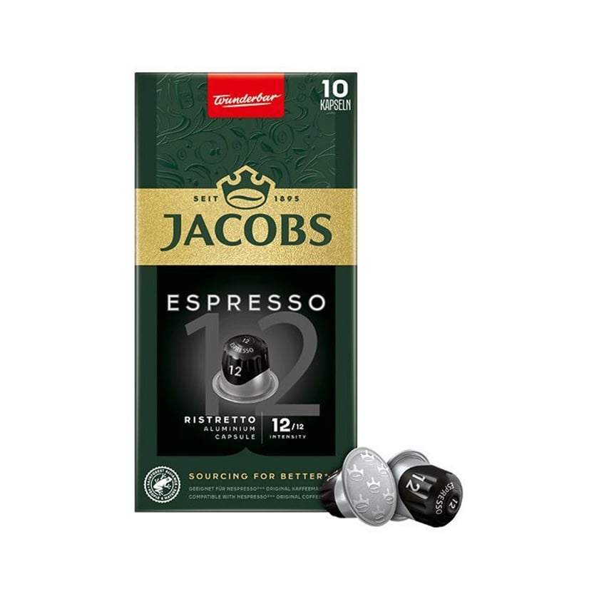 Jacobs Κάψουλες Espresso Ristretto Συμβατές με Μηχανές Nespresso 10τεμ
