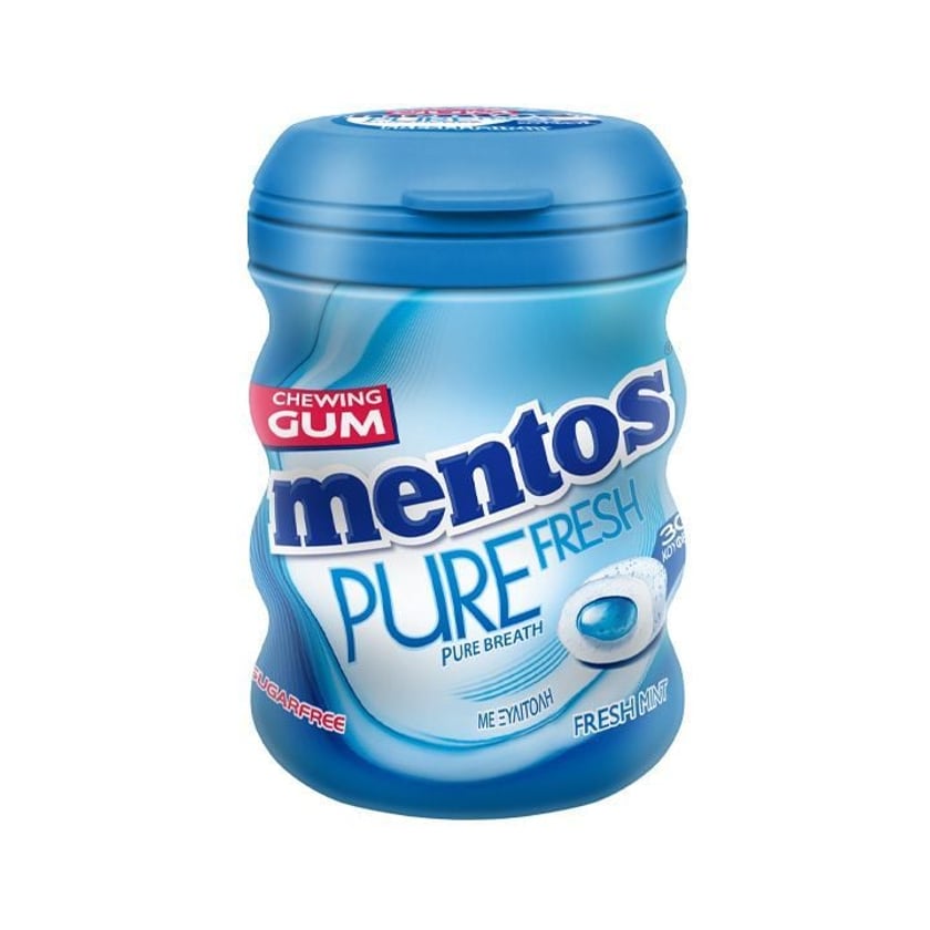 Mentos Τσίχλες Pure Fresh Medium Freshmint σε Μπουκάλι 60g