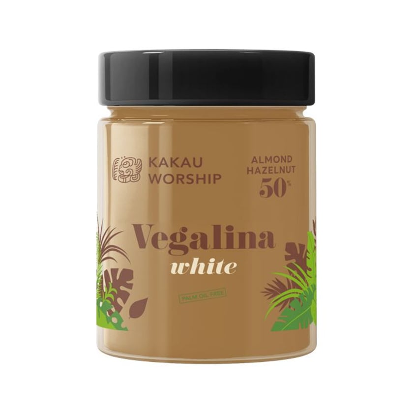 Kakau Vegalina Πραλίνα Λευκή Αμύγδαλο & Φουντούκι 50% Bio 350g