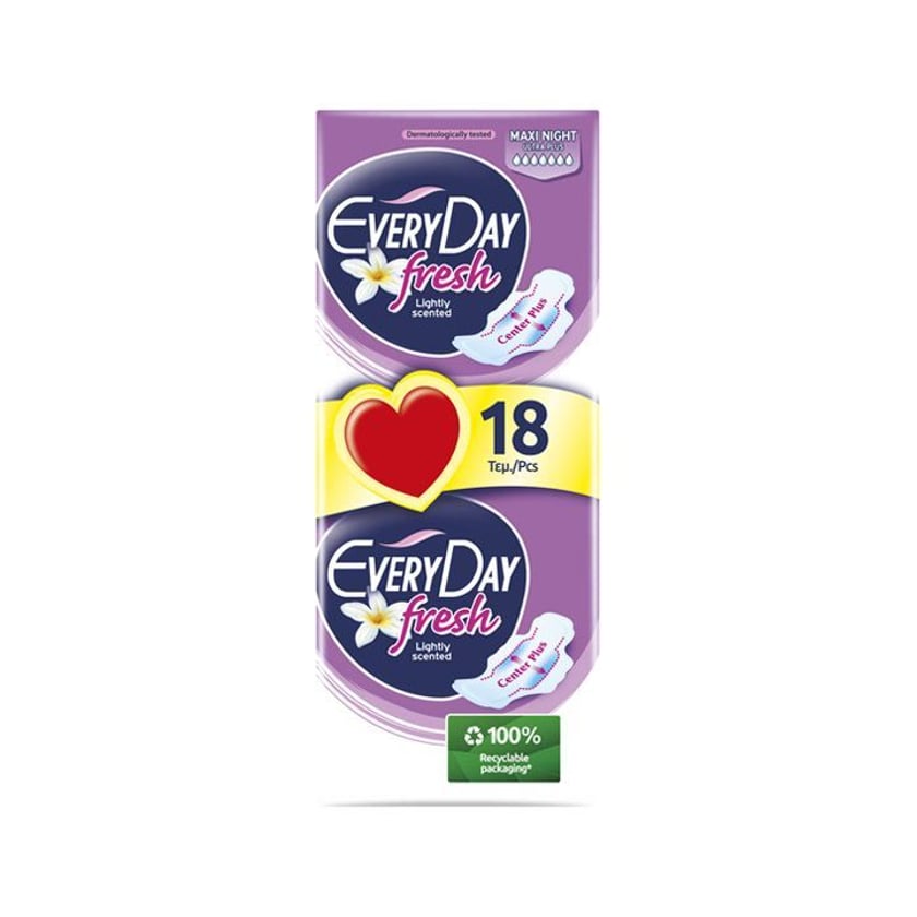 Everyday Pads Fresh Maxi Night Ultra Plus Value Pack 18pcs