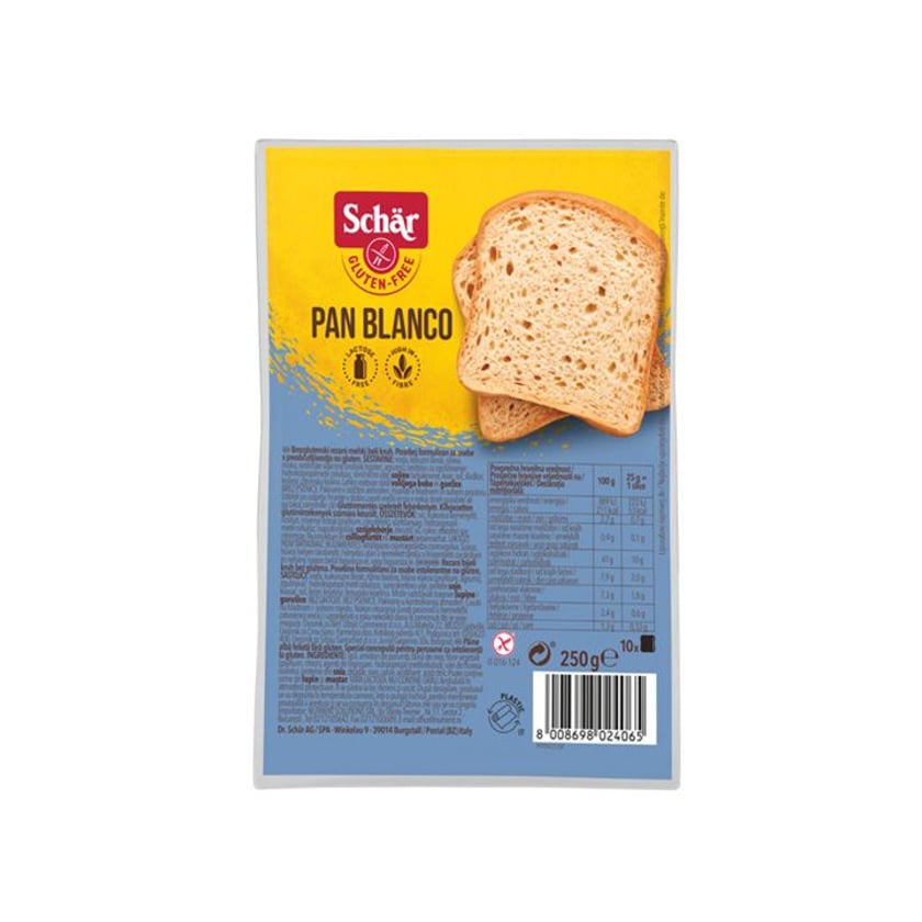 Schar Pan Blanco Ψωμί Λευκό σε Φέτες Χωρίς Γλουτένη 250g