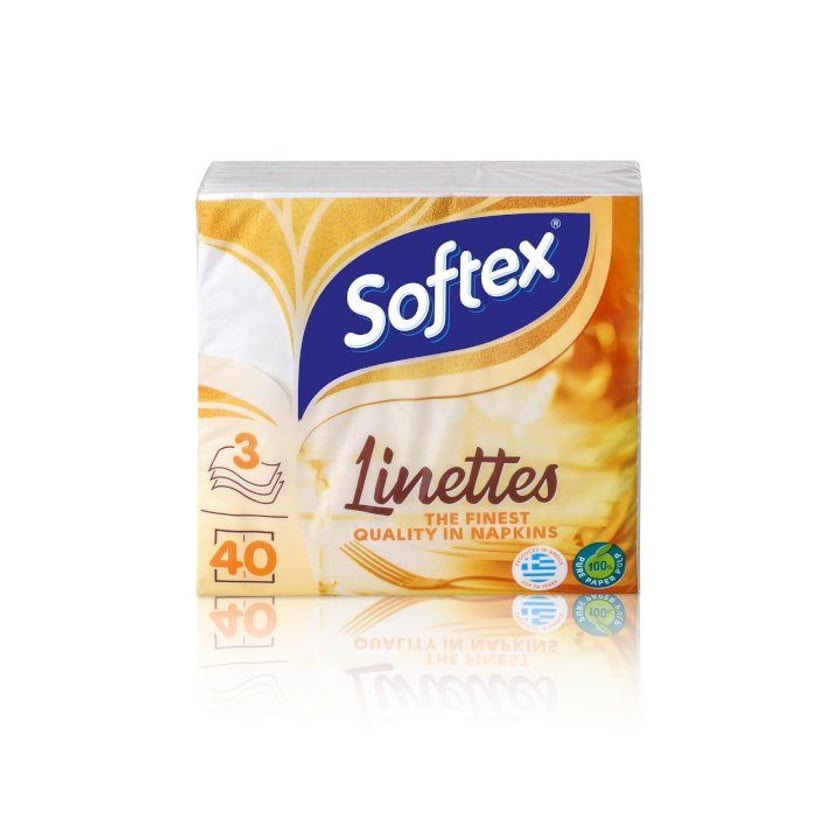 Softex Χαρτοπετσέτες Πολυτελείας Linetettes Λευκές 183g