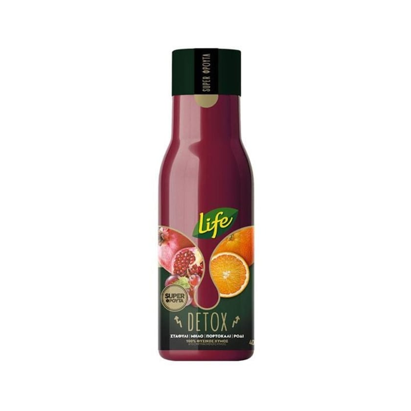 Life Χυμός Σταφύλι, Μήλο, Πορτοκάλι & Ρόδι 400ml