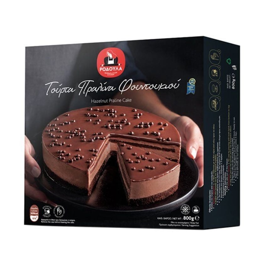Ροδούλα Τούρτα Πραλίνα Φουντουκιού 800g