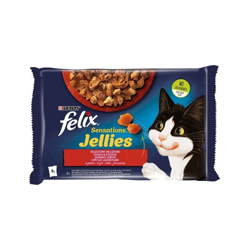 Felix Sensation Τζέλλυ για Γάτες 4x85g