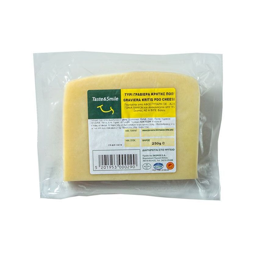 Taste & Smile Cretan Gruyere Cheese P.D.O. Piece In Vaccum 250g