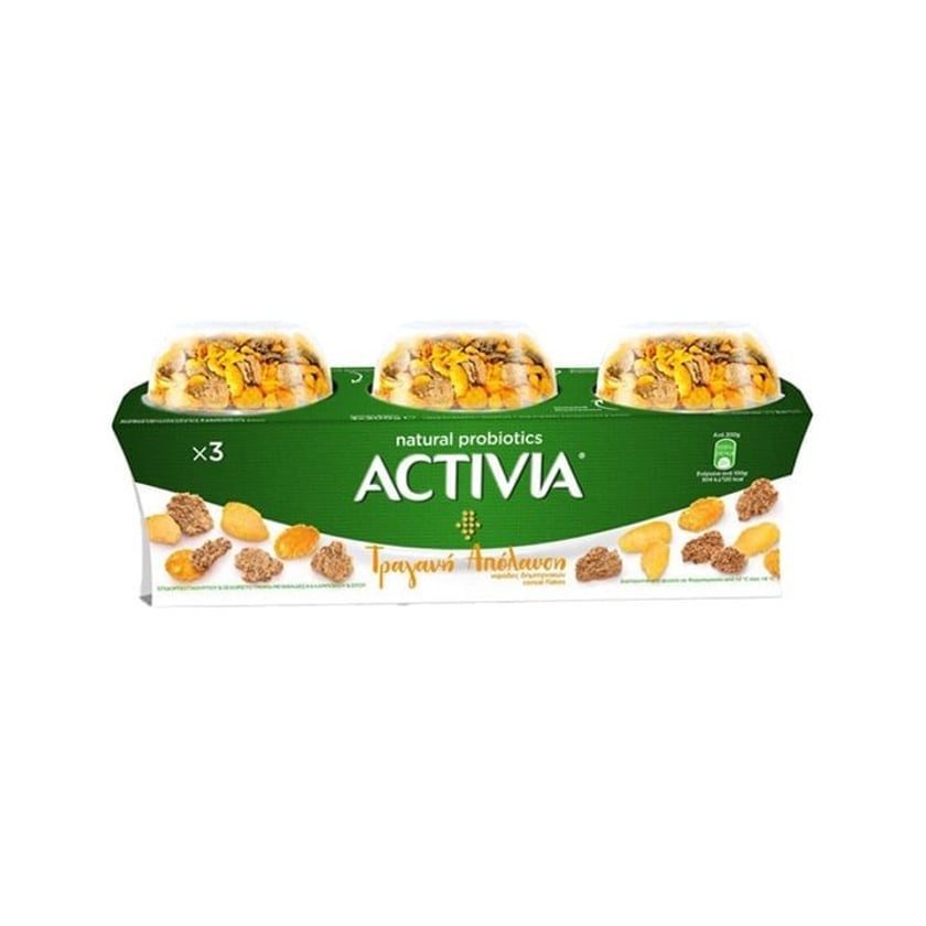 Activia Τραγανή Απόλαυση Επιδόρπιο Γιαουρτιού με Νιφάδες Δημητριακών 3x188g