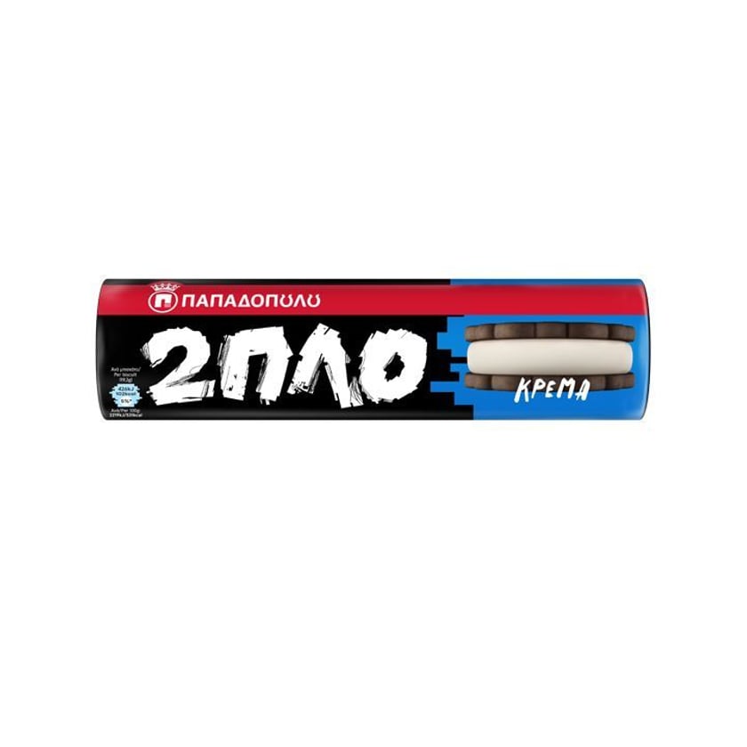 Παπαδοπούλου Μπισκότα 2πλο Γεμιστά με Κρέμα 230g