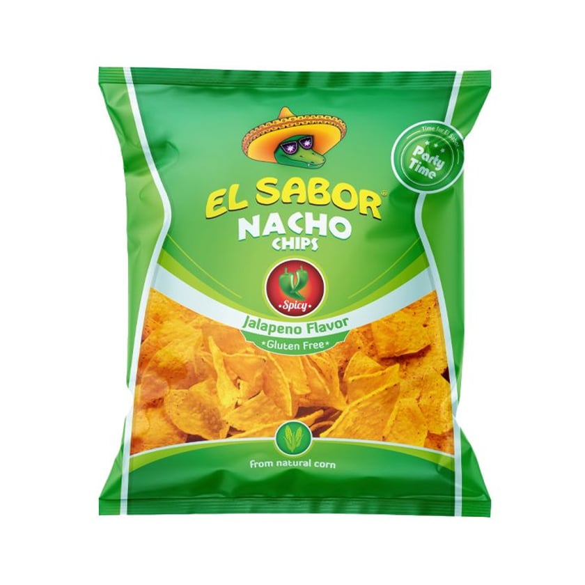 El Sabor Nacho Chips Jalapeno 225g