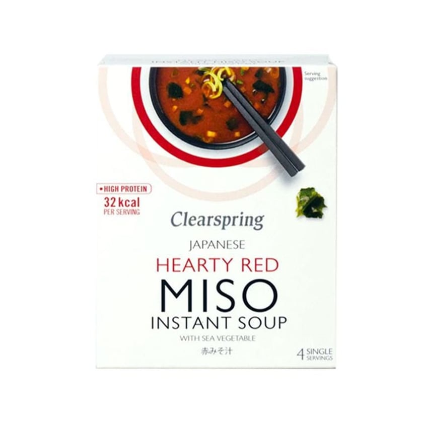 Clearspring Hearty Red Miso Σούπα Στιγμής με Χόρτα Θαλάσσης 4x10g