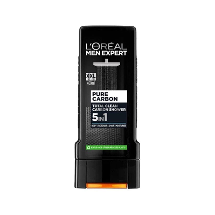 L`Oreal Men Expert Αφρόλουτρο με Μαύρο Άνθρακα Pure Carbon 5 in1 400ml
