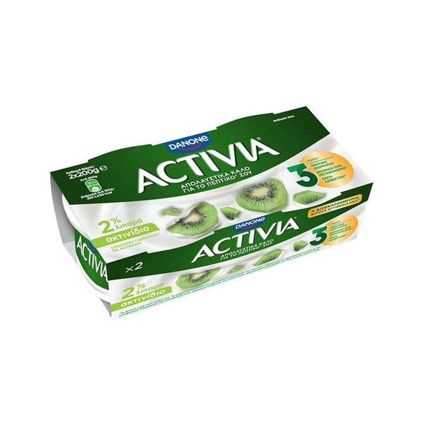 Activia Επιδόρπιο Γιαουρτιού Ακτινίδιο 2x200g