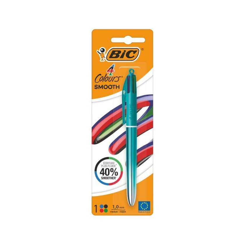 Bic 4 Colours Smooth Στυλό Διαρκείας 1.0mm Διάφορα Χρώματα 1τεμ ...
