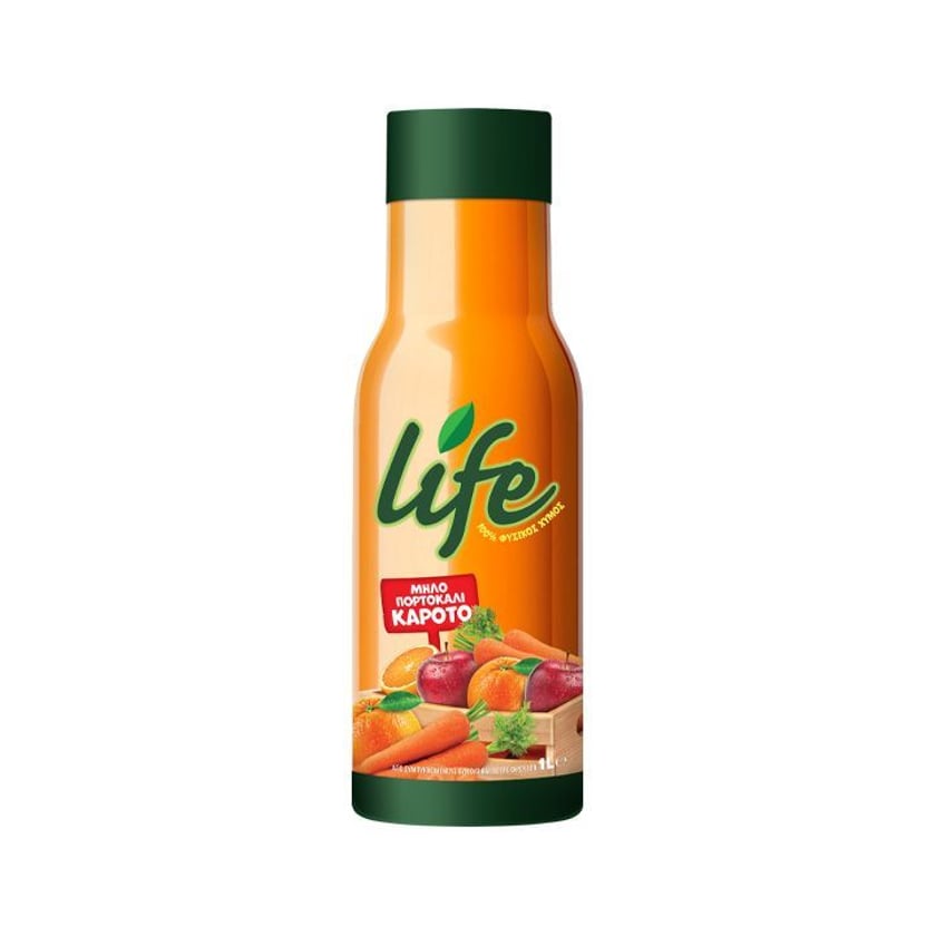 Life Μήλο, Πορτοκάλι & Καρότο 1L