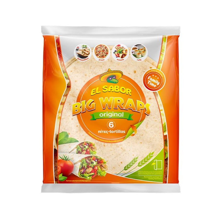 El Sabor Big Original Family Time Wraps 6x25cm 370g