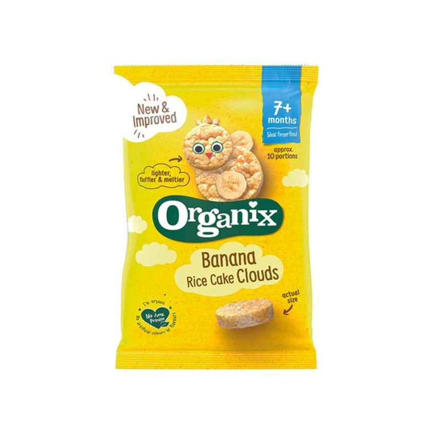 Organix Ρυζογκοφρέτες Clouds Μπανάνα 7+ Μηνών Bio 40g