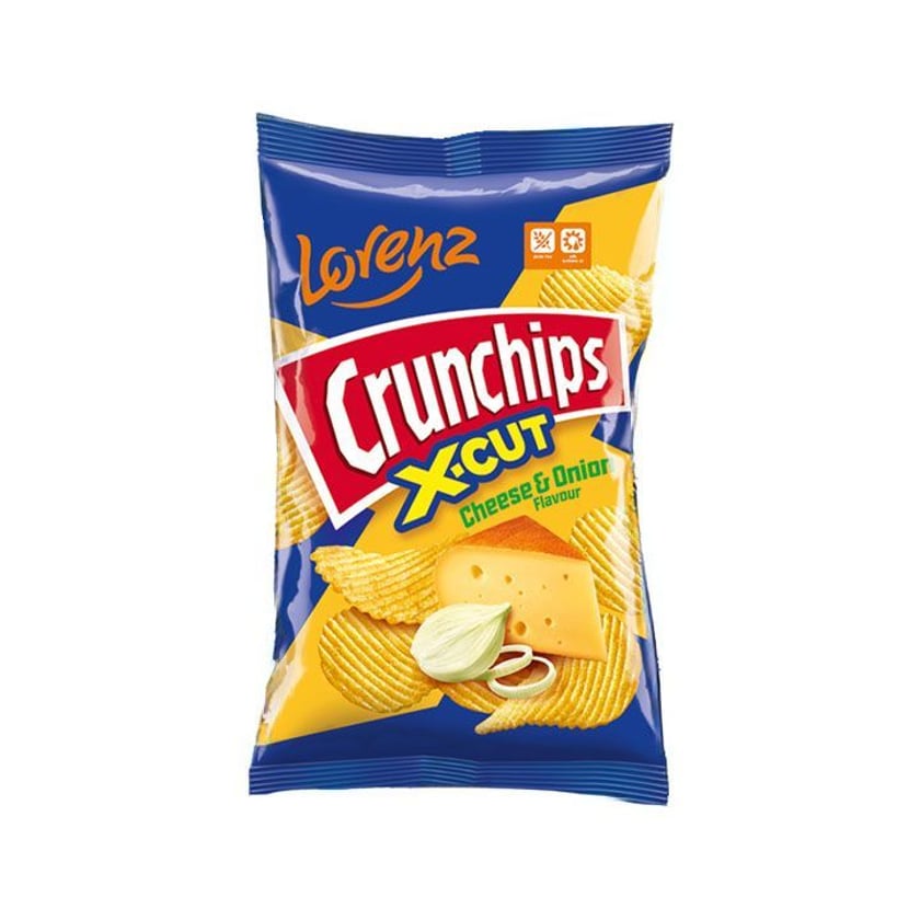 Lorenz Crunchips X-Cut Τυρί & Κρεμμύδι 130g
