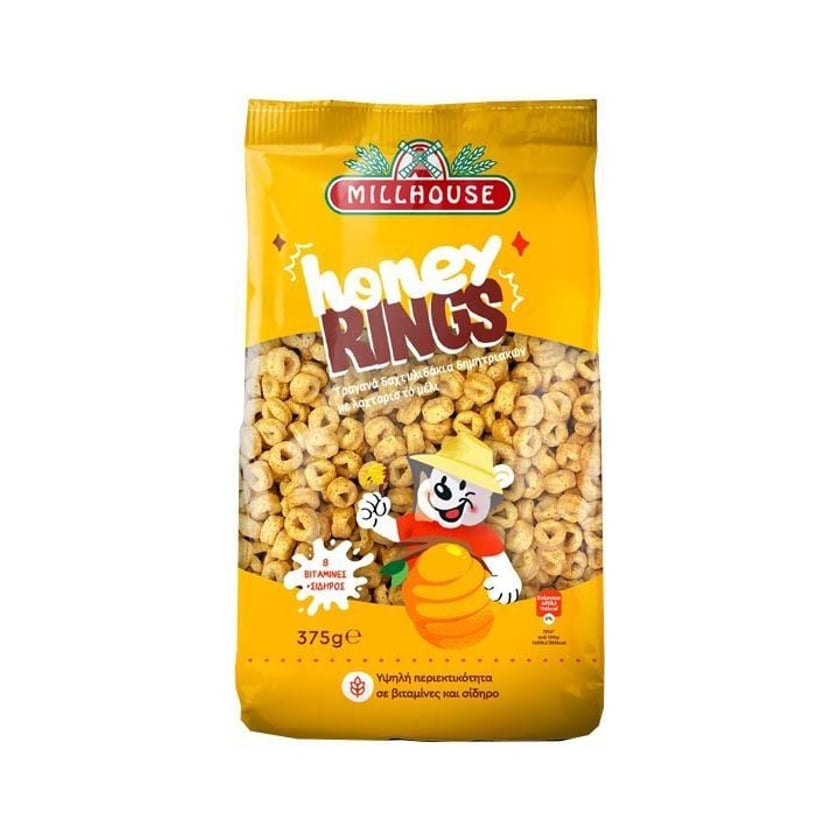 Millhouse Δημητρικά Honey Rings 375g