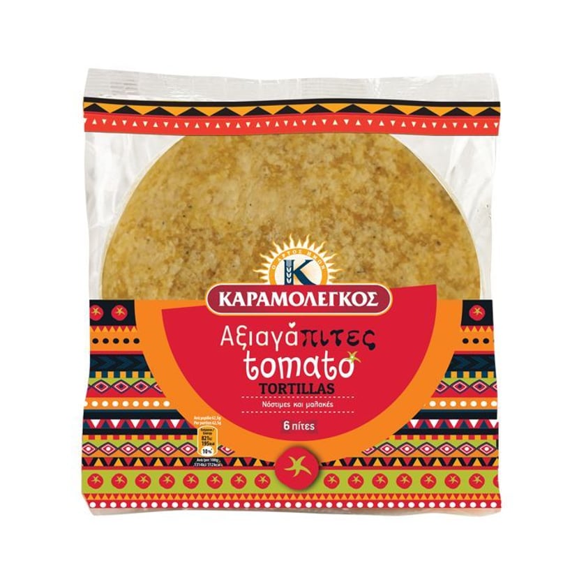 Καραμολέγκος Αξιαγάπιτες Tortillas Τomato 375g