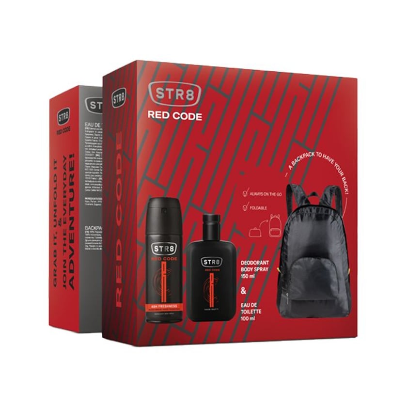 STR8 Eau De Toilette Red Code 100ml & 1 STR8 Αποσμητικό Spray Red Code 150ml & 1 Backpack
