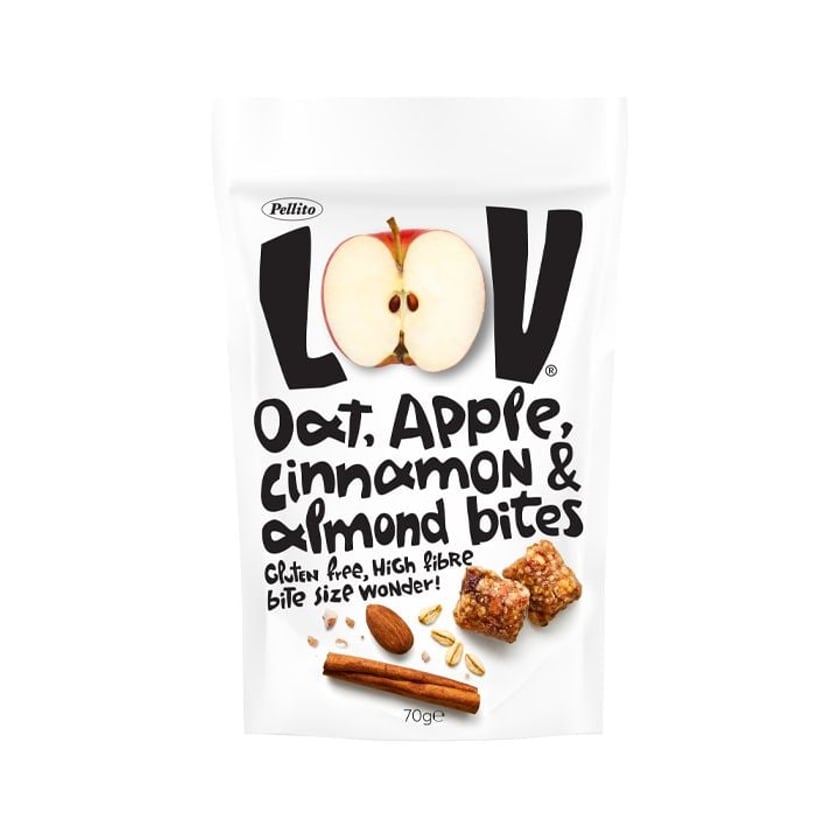 Pellito Lov Bites Βρώμη, Μήλο, Κανέλα & Αμύγδαλο 70g