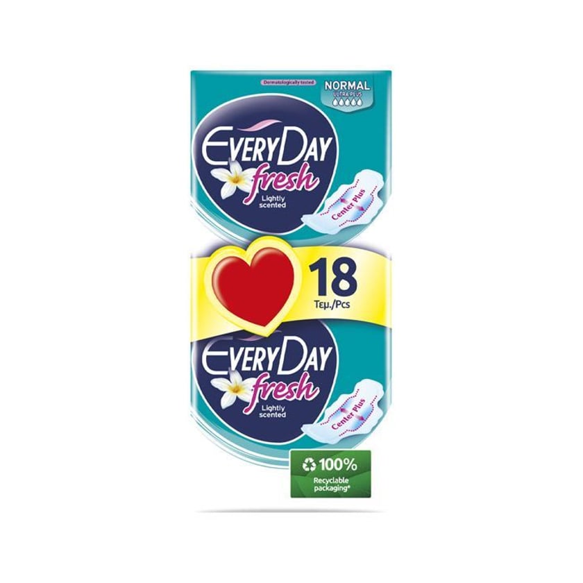 Everyday Σερβιέτες Fresh Normal Ultra Plus 18 Τεμ.