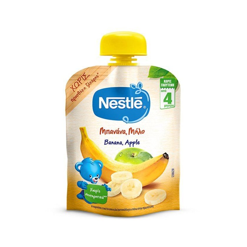 Nestle Φρουτοπουρές Μπανάνα & Μήλο 90gr
