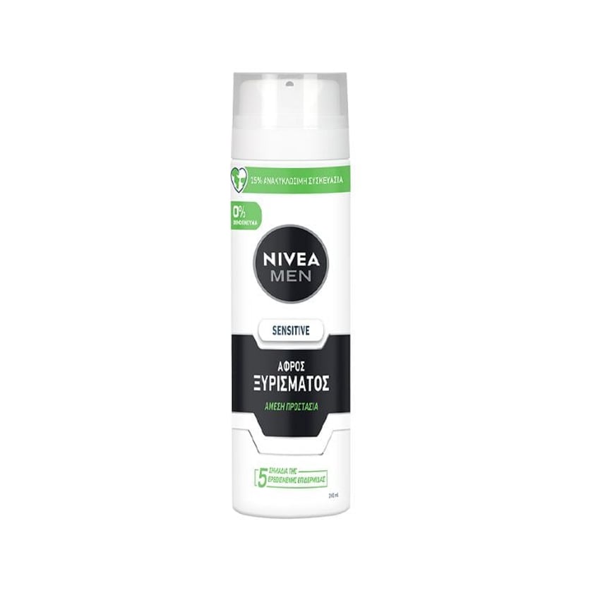 Nivea Men Αφρός Ξυρίσματος για Ευαίσθητο Δέρμα  200ml