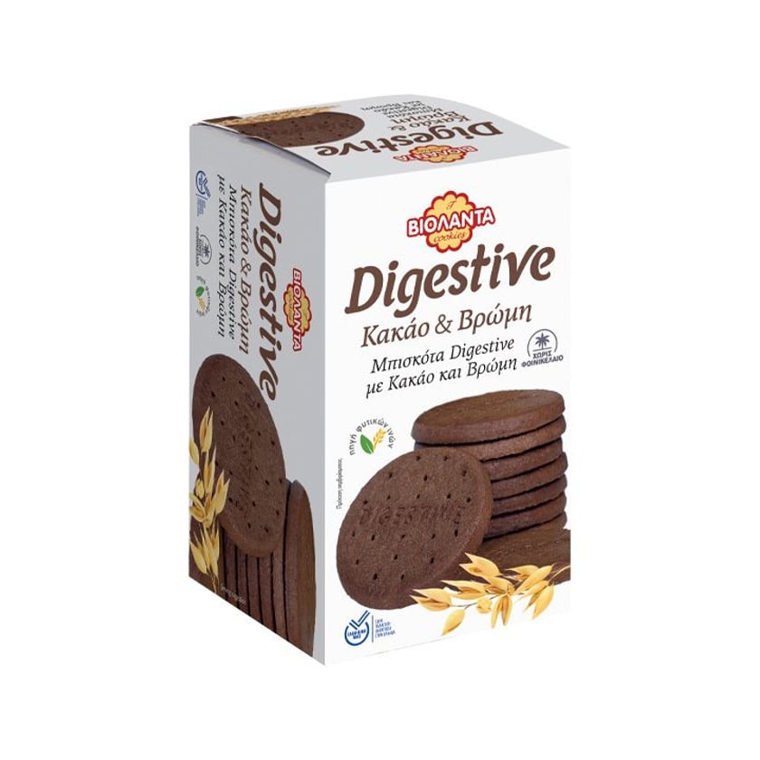 Βιολάντα Digestive Μπισκότα Ολικής Άλεσης με Κακάο 220g