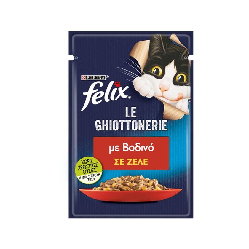 Felix Αgail Υγρή Τροφή Για Γάτες Με Μοσχάρι σε Ζελέ 85g