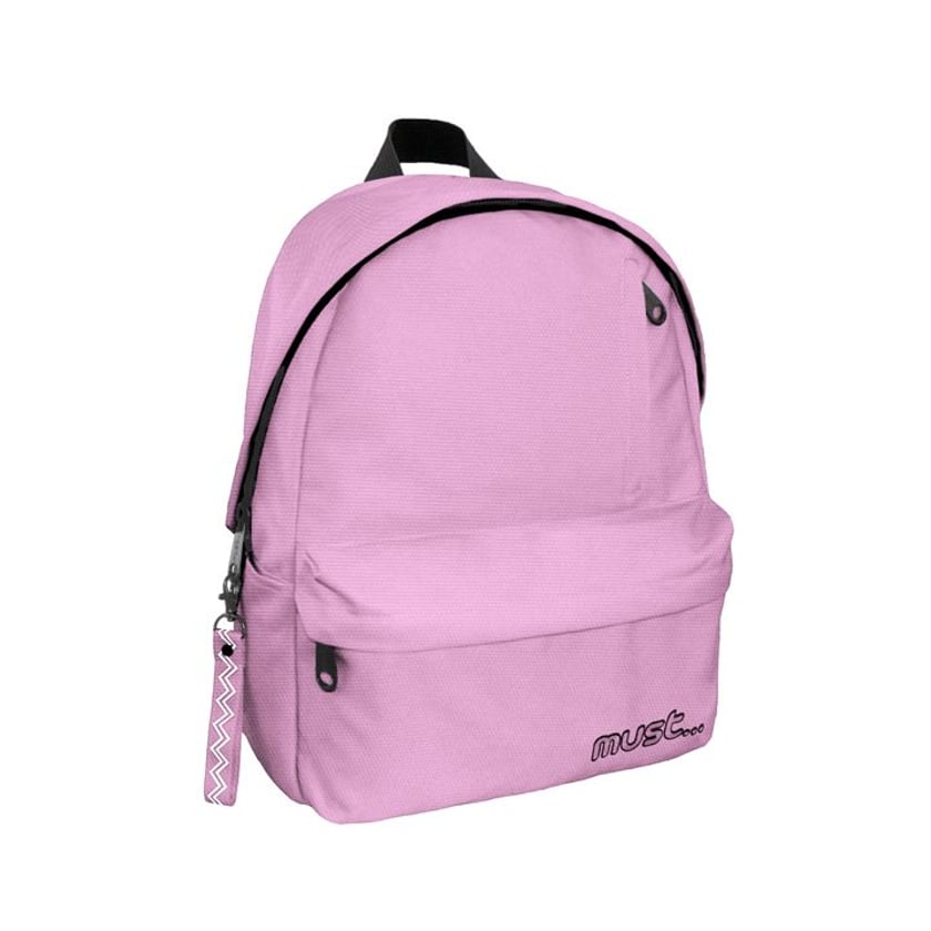 Must Monochrome Τσάντα Πλάτης 1 Κεντρική Θήκη Απαλό Ροζ 900D Rpet