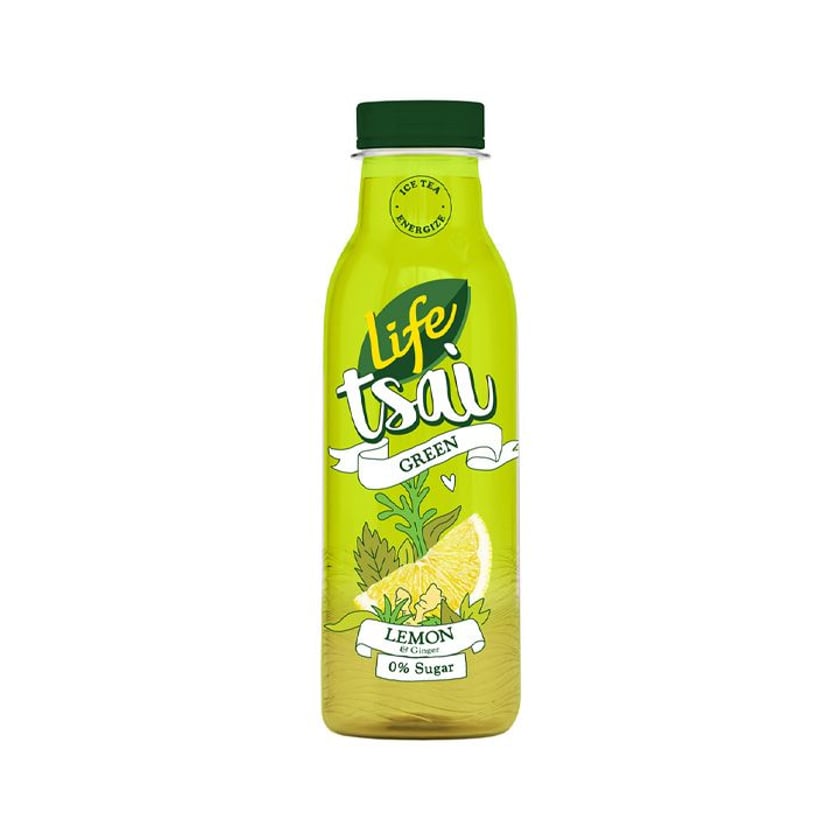 Life Tsai Ice Green Tea Λεμόνι & Ginger 500ml