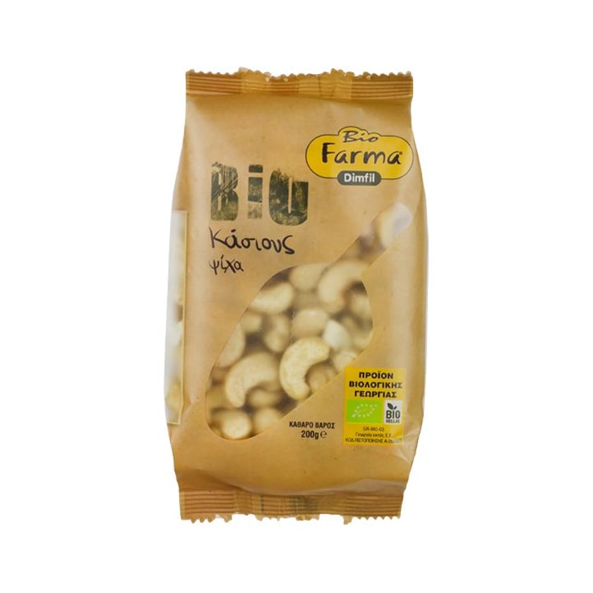 Bio Farma Κάσιους Ωμό Βιολογικό Vegan χωρίς Αλάτι 200g