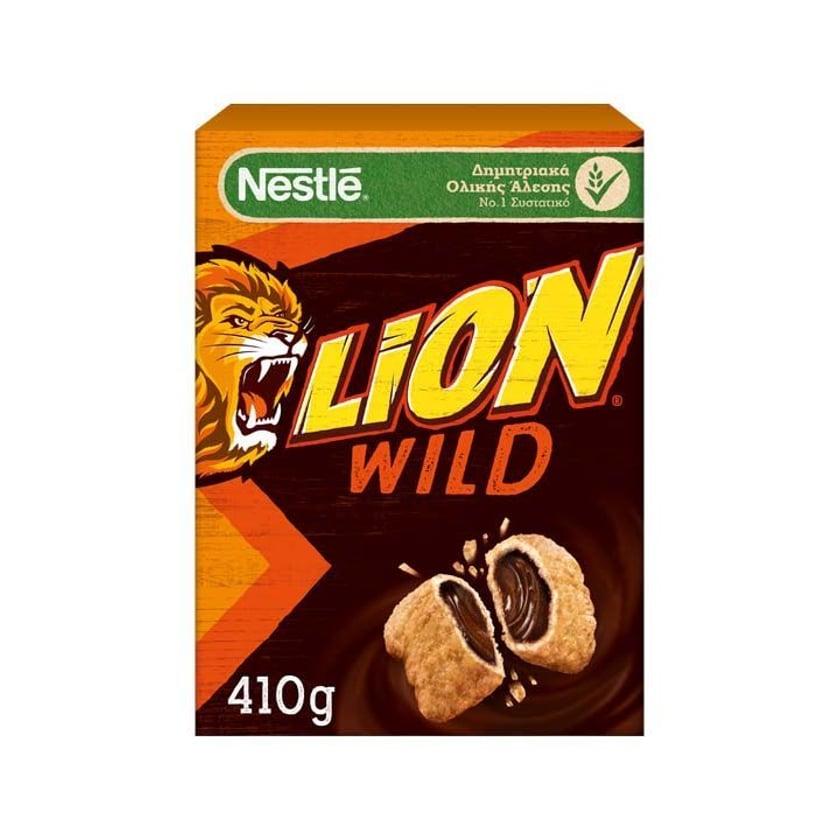 Nestle Lion Wild Δημητριακά Ολικής Άλεσης Σοκολάτα & Καραμέλα 410g