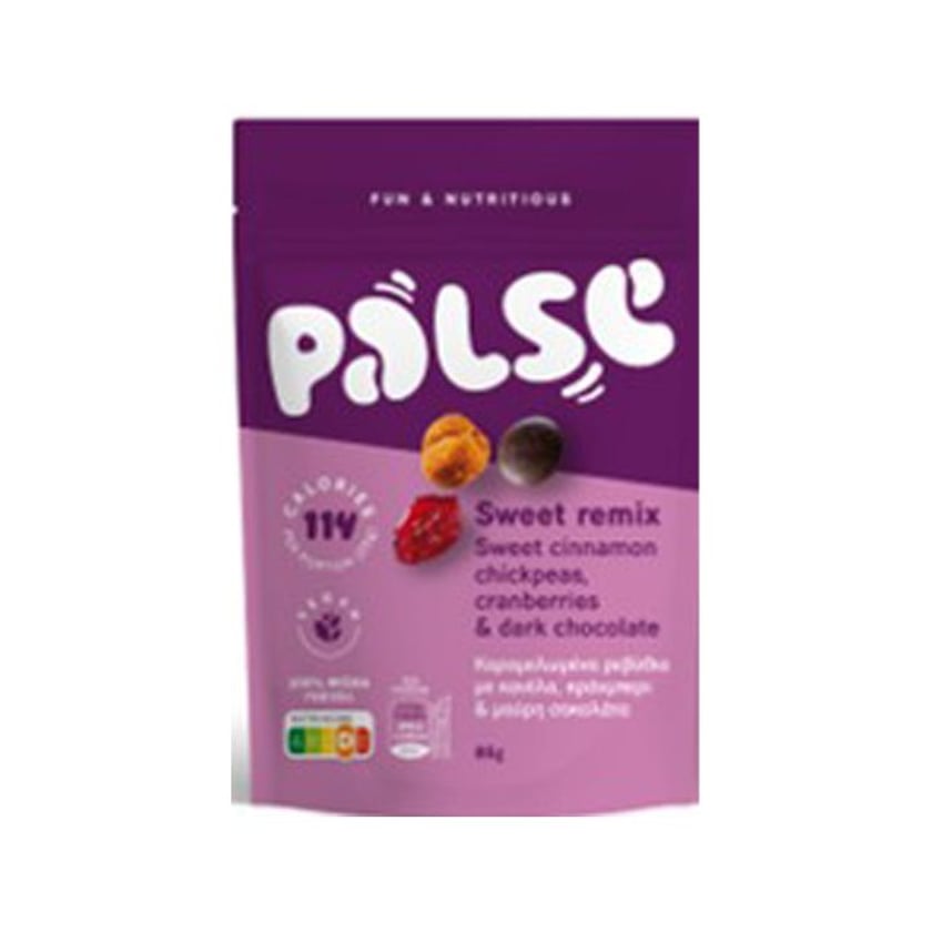 Palse Sweet Remix Καραμελωμένα Ρεβύθια με Κανέλα, Cranberry & Σοκολάτα 85g