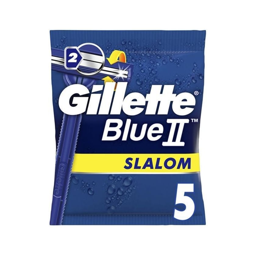 Gillette Ανδρικά Ξυραφάκια Blue II Slalom 5τεμ