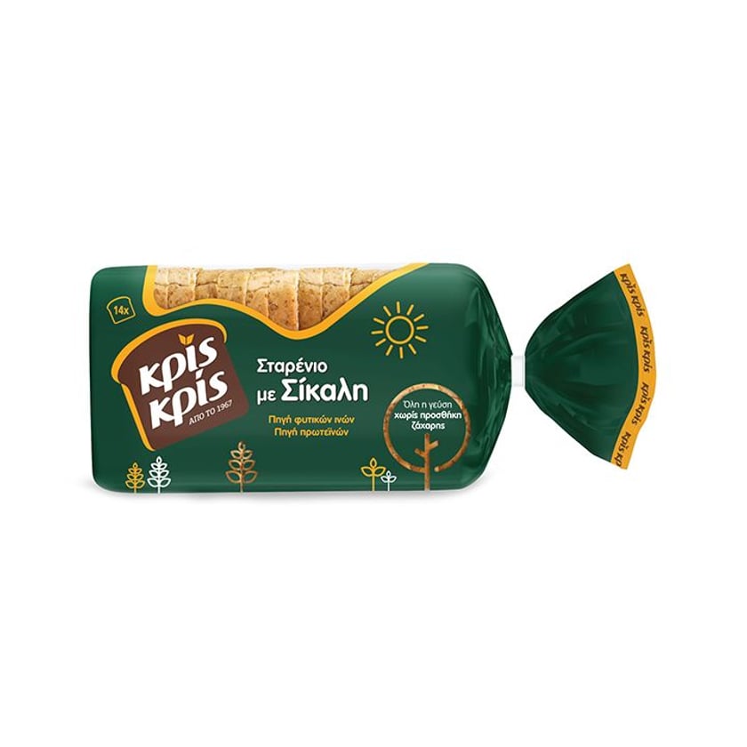 Κρις Κρις Mini Ψωμί Τοστ Σίκαλης 360g